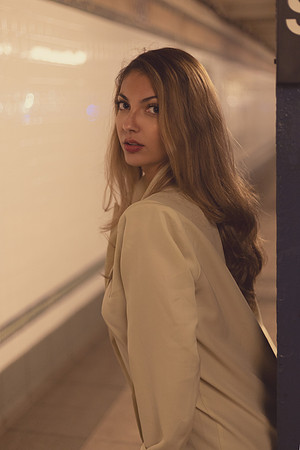 Nicole in the Subway