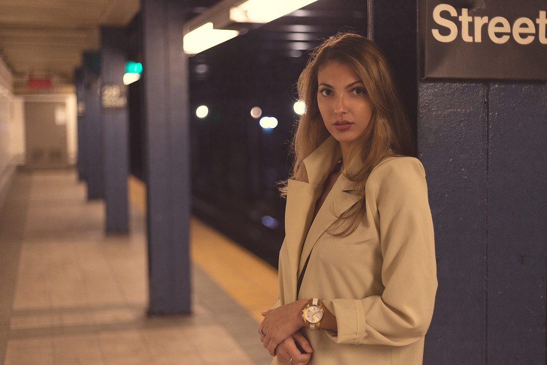 Nicole in the Subway