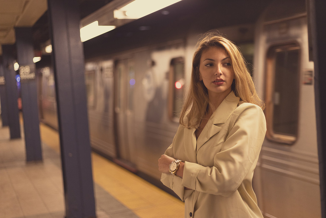 Nicole in the Subway